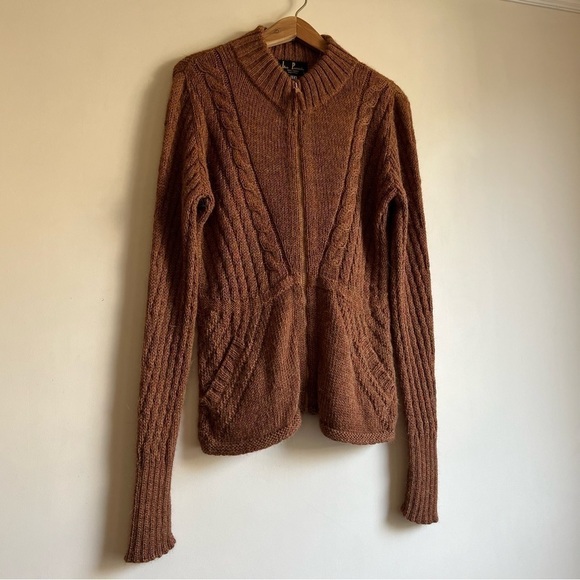 Leo Peressi Pure Alpaca Zip Up Cardigan - Picture 2 of 12